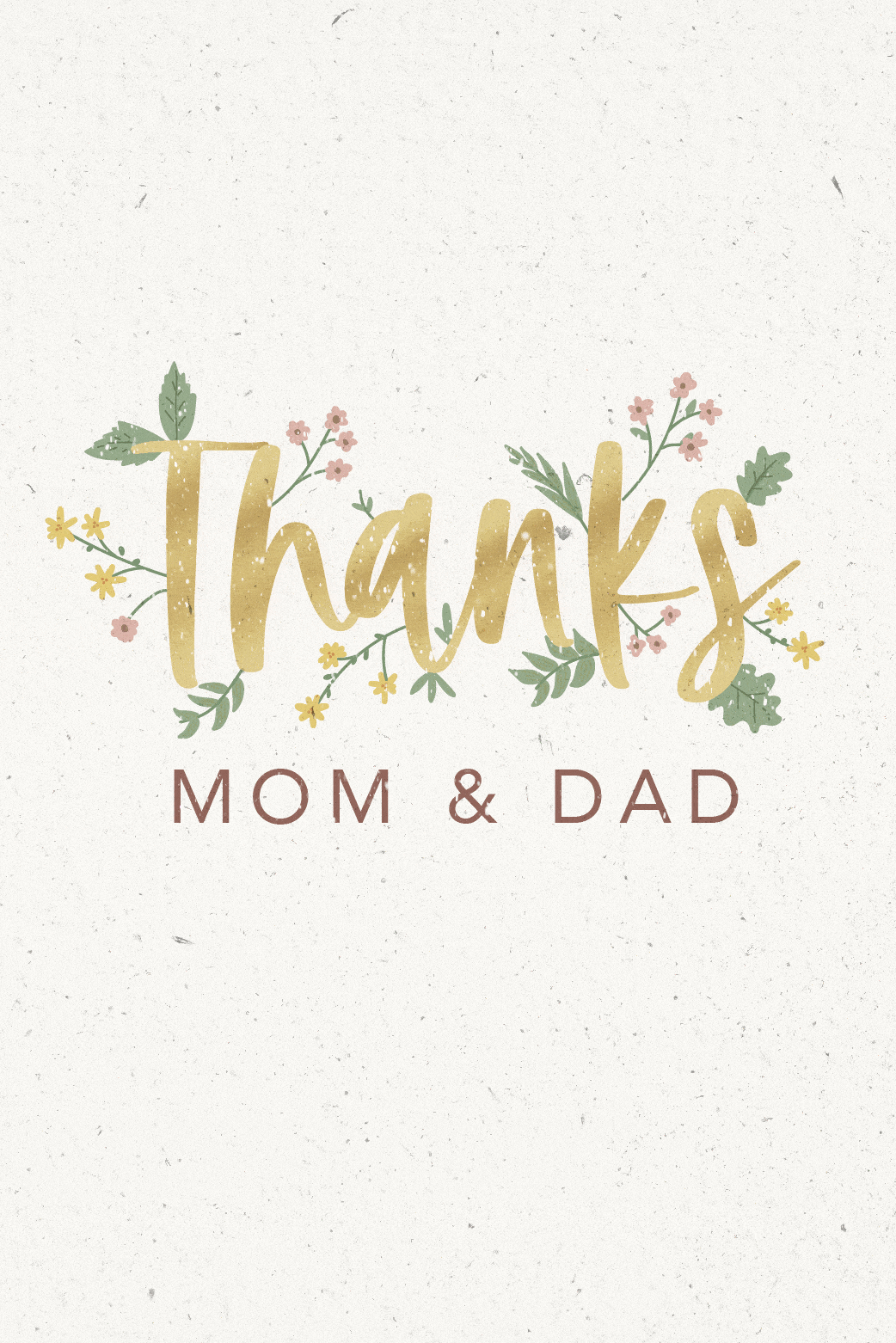 Thanks Mom & Dad Floral ecard
