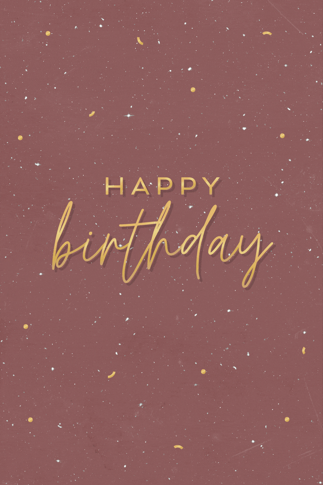 Gold Confetti Birthday ecard