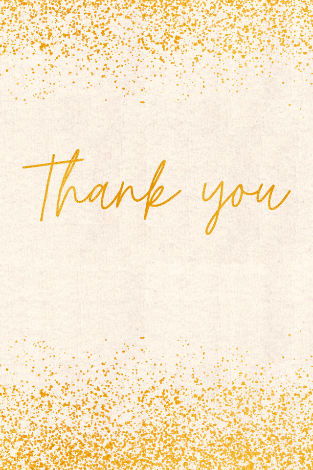 Thank You Gold Sparkles ecard