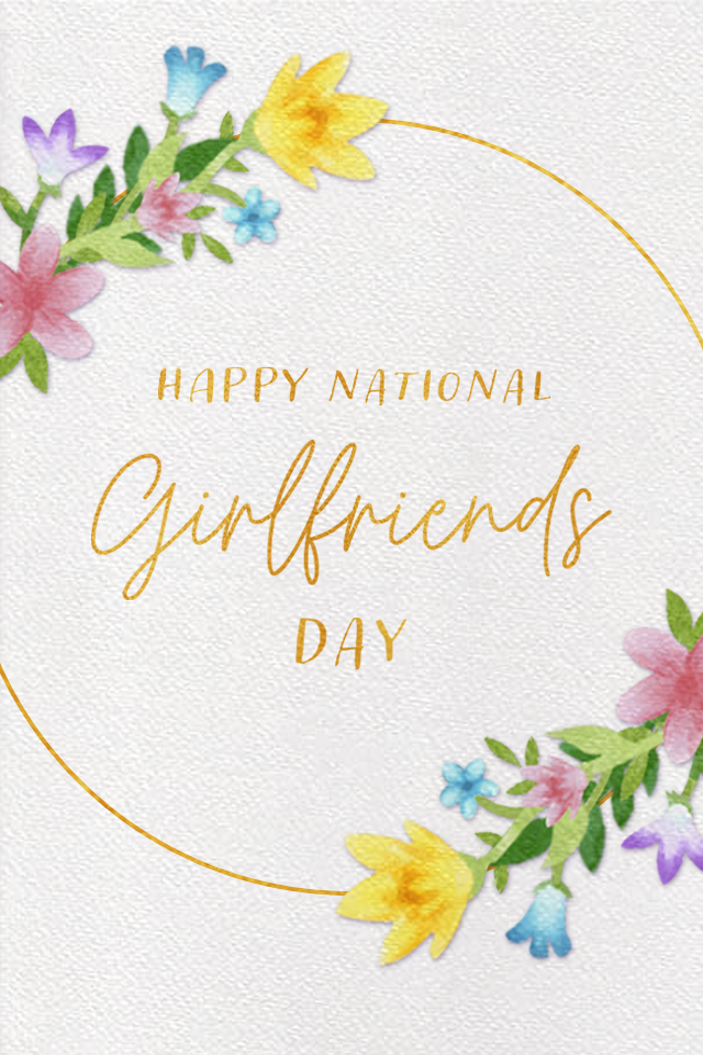 Girlfriends Floral Wreath ecard