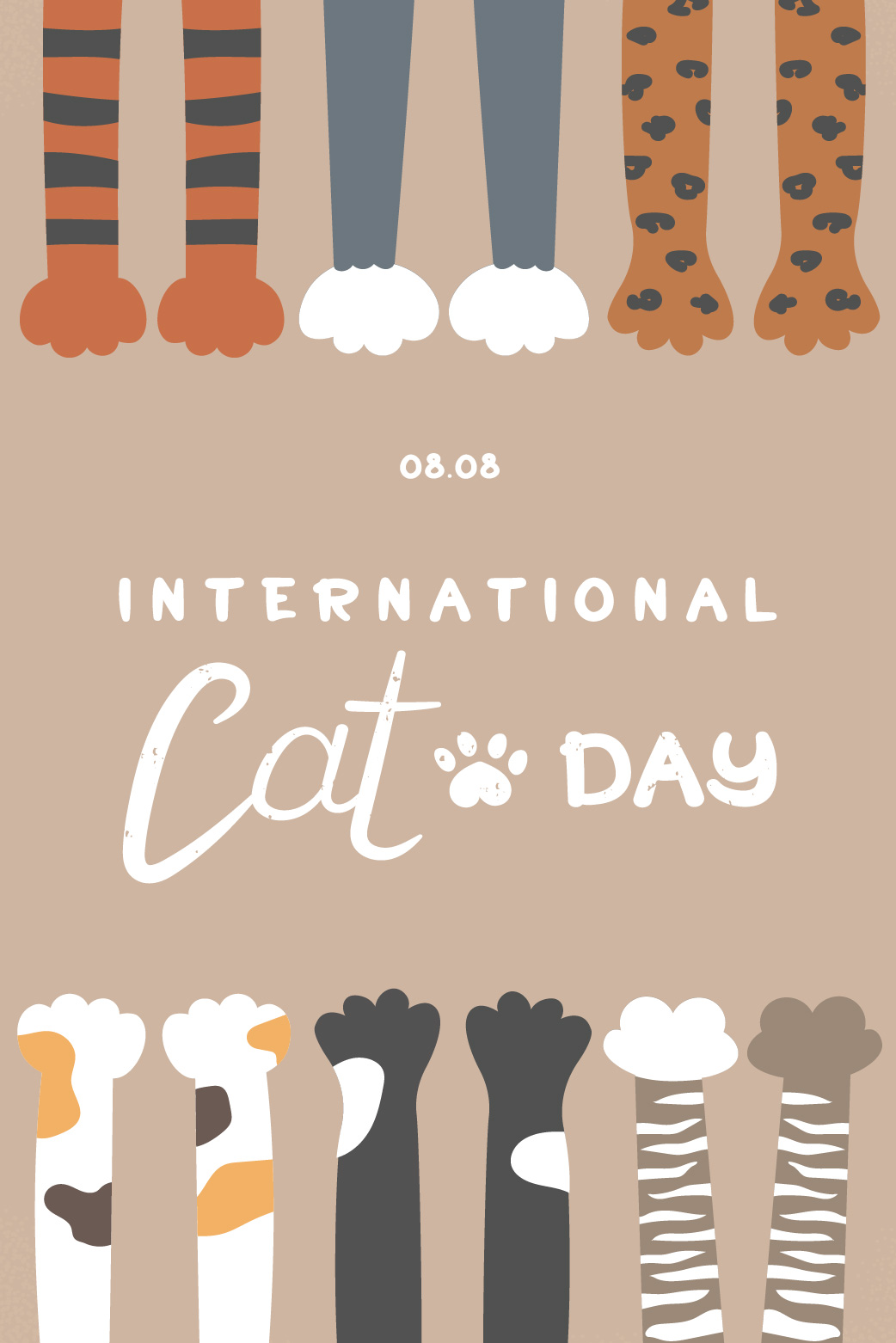 Lots Of Paws Cat Day ecard