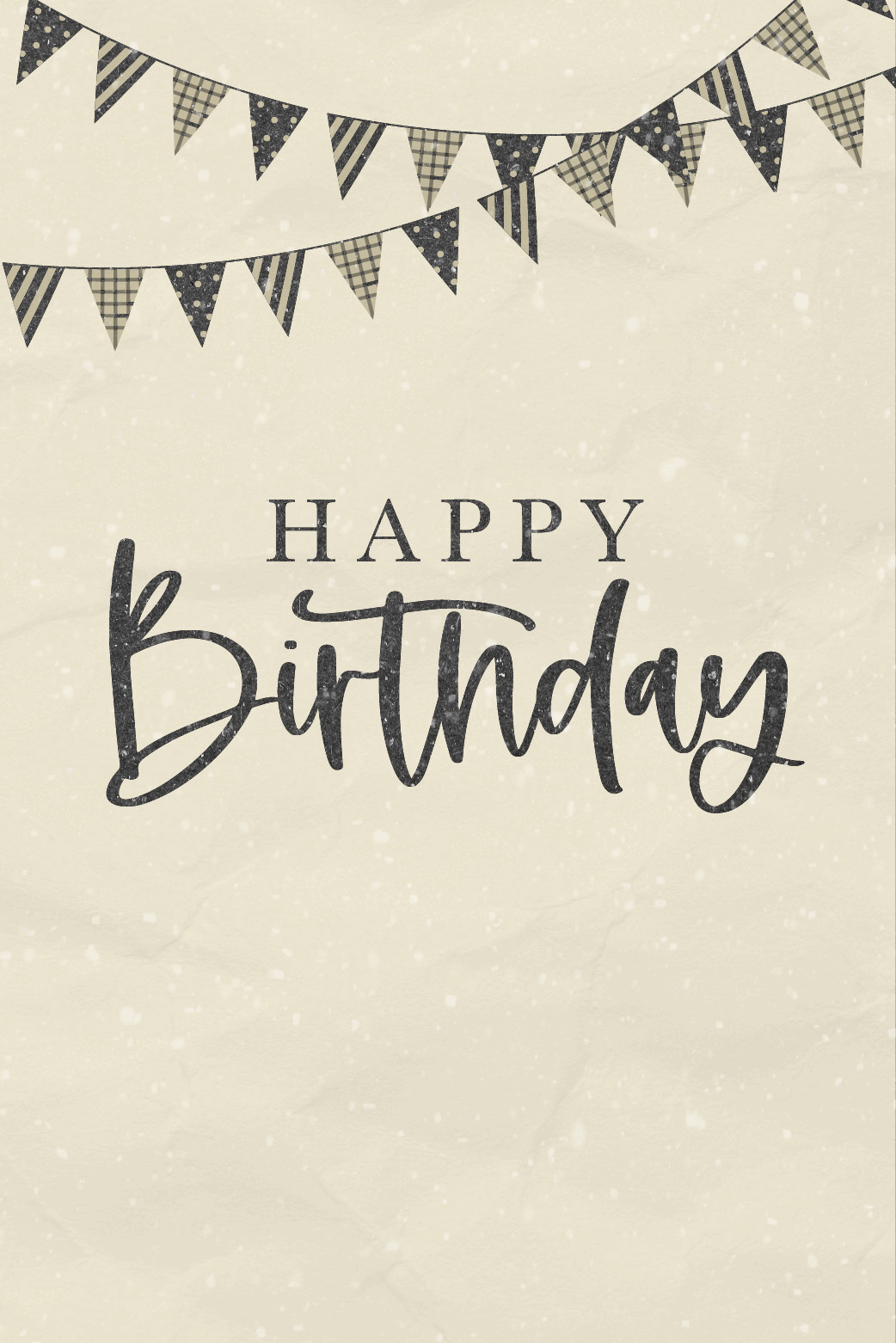Black and Cream Birthday ecard