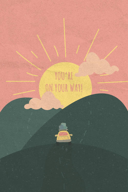 You're On Your Way Car ecard