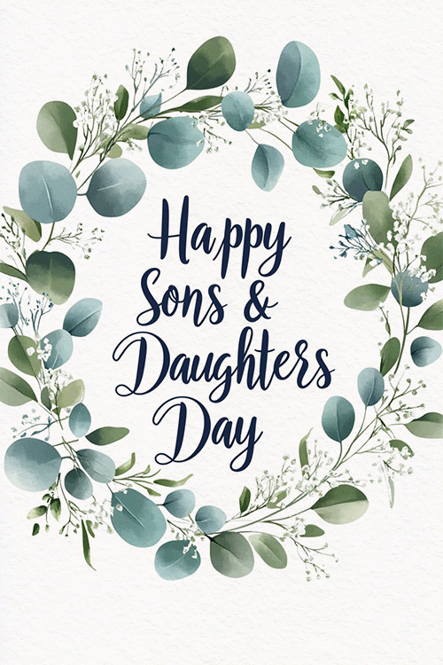 Sons and Daughters Day Wreath ecard