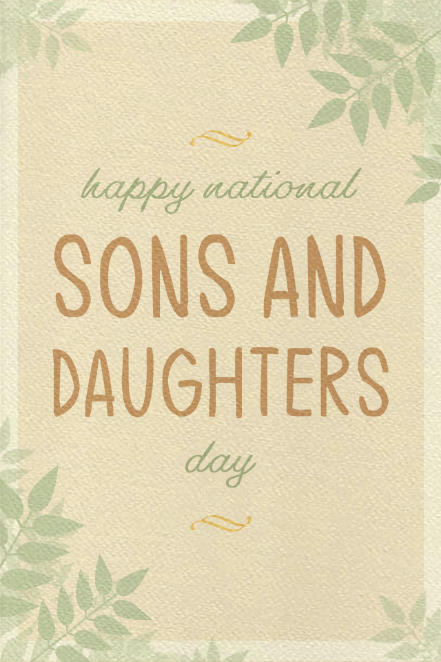 Sons And Daughters Day Leaves ecard