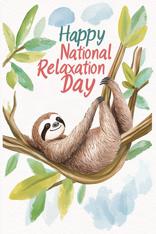 Hanging Around Sloth ecard