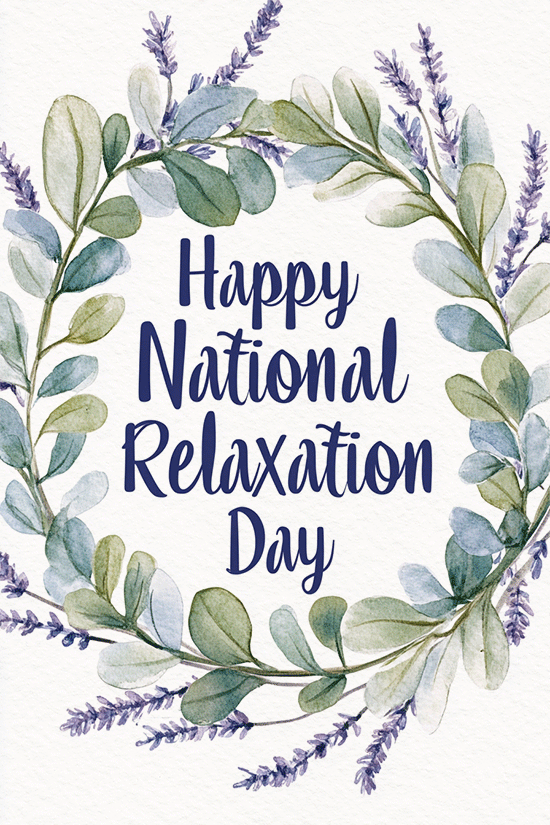 Relaxation Day Wreath ecard