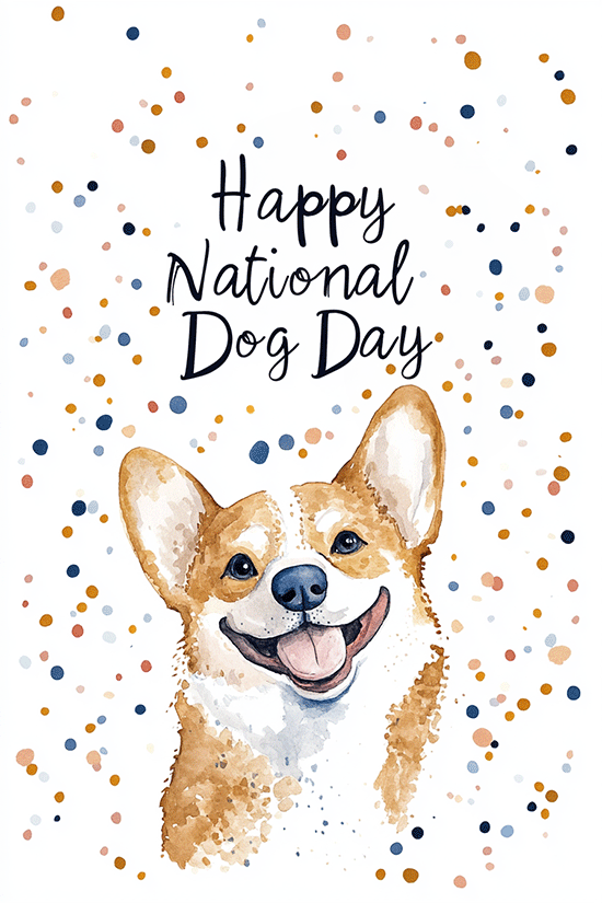 Corgi Dog Day ecard