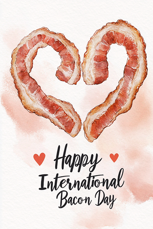 International Bacon Day Heart ecard