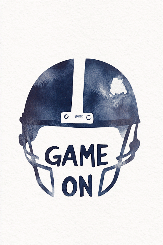 Game On Helmet ecard