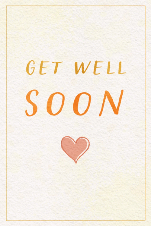 Drawn Heart Get Well Soon ecard