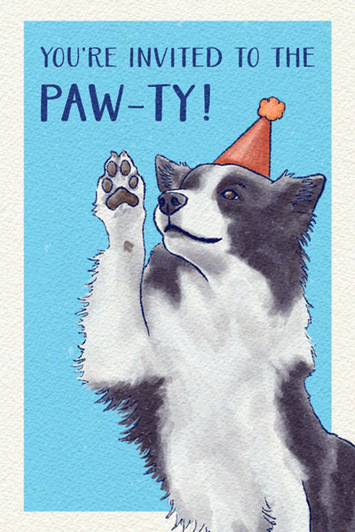 Invited To The Pawty ecard