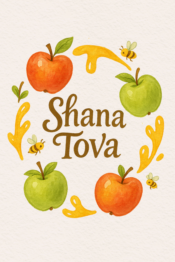Shana Tova Apple Wreath ecard