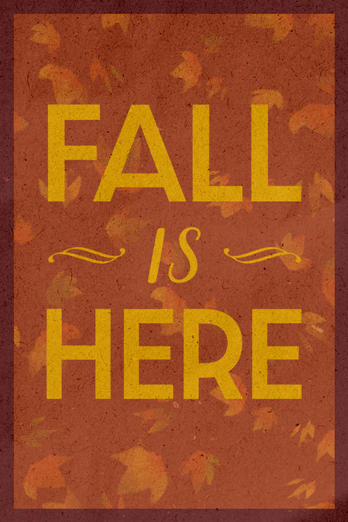 Fall Leaves and Gold ecard