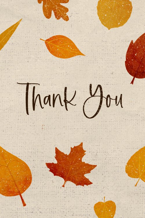 Fall Thank You ecard