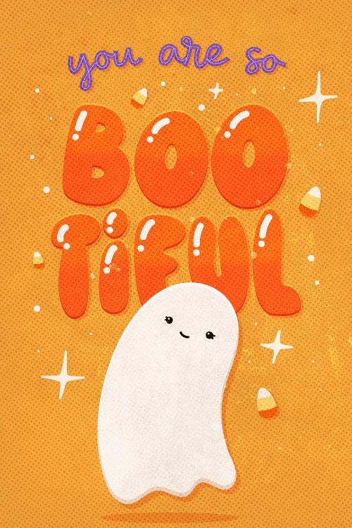 Bootiful Ghost ecard