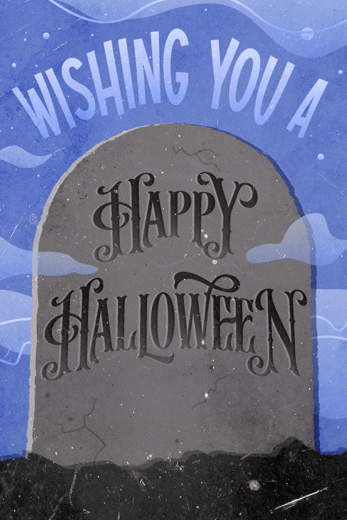 Tombstone Happy Halloween ecard