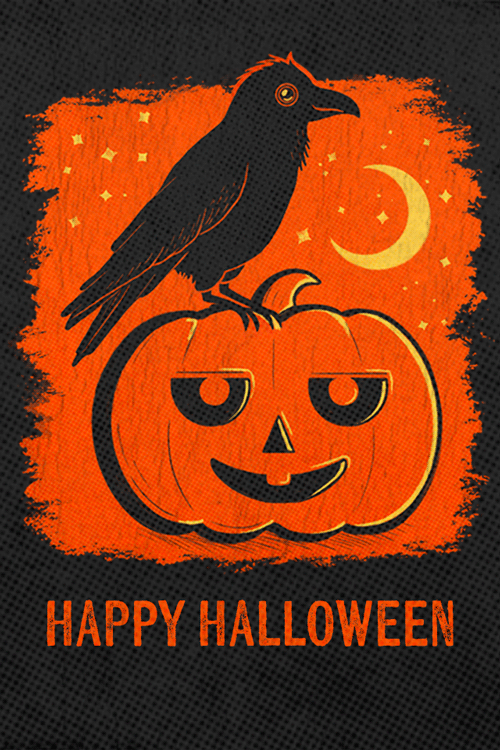 Crow Happy Halloween ecard
