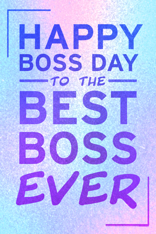 Happy Boss Day Sparkles ecard