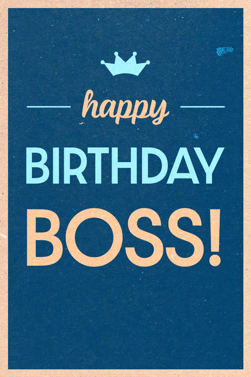 Happy Birthday Boss Crown ecard
