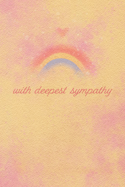 With Deepest Sympathy Rainbow ecard