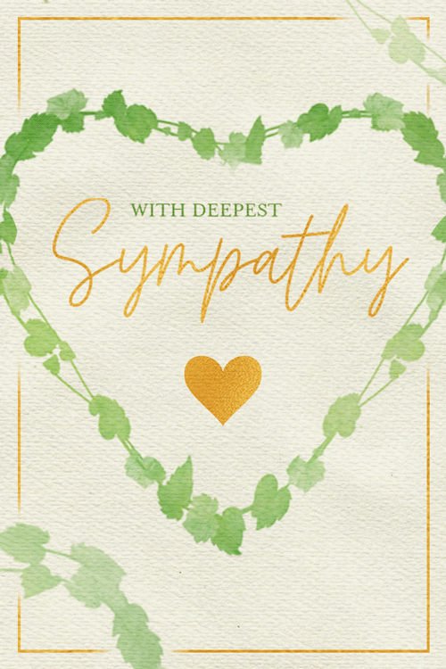 With Deepest Sympathy Leaves ecard