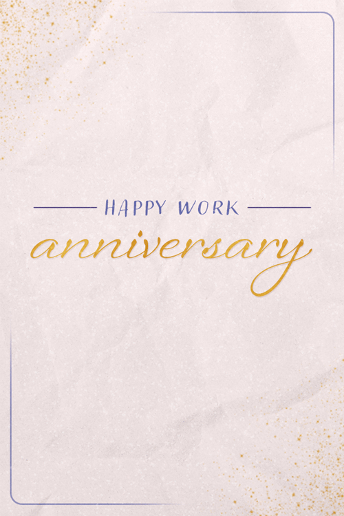 Happy Work Anniversary Gold ecard