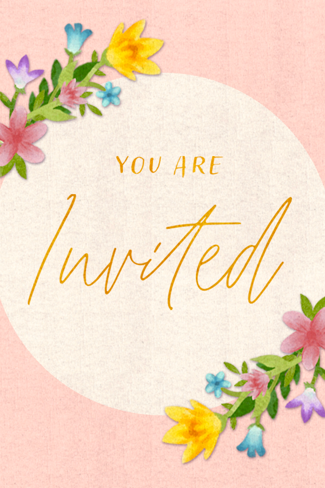You Are Invited Flowers ecard
