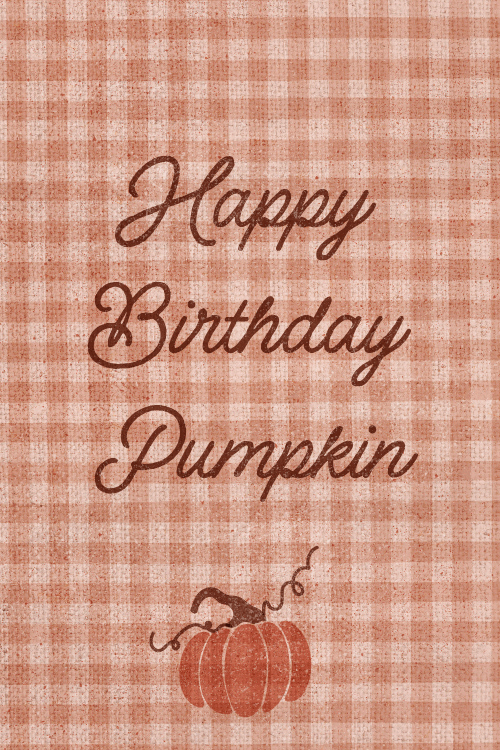 Happy Birthday Pumpkin ecard