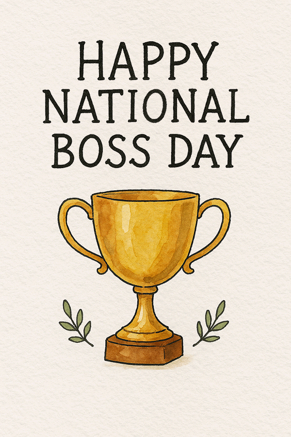 Big Trophy Boss Day ecard