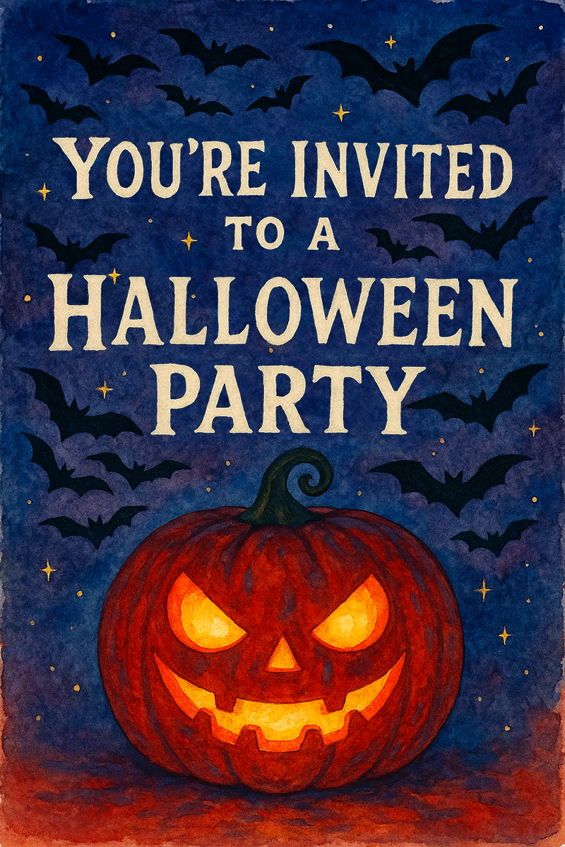 You're Invited To A Halloween Party Pumpkin ecard