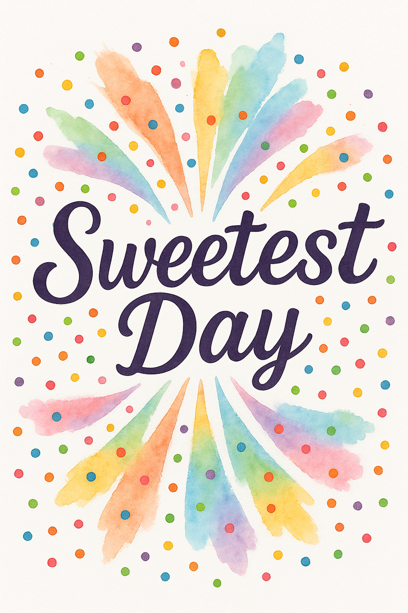 Sweetest Day Rainbow Dots ecard