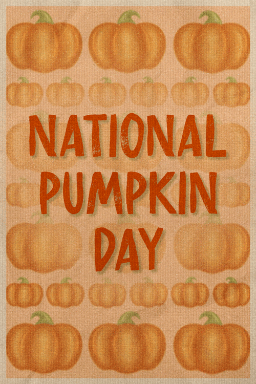 National Pumpkin Day Pattern ecard